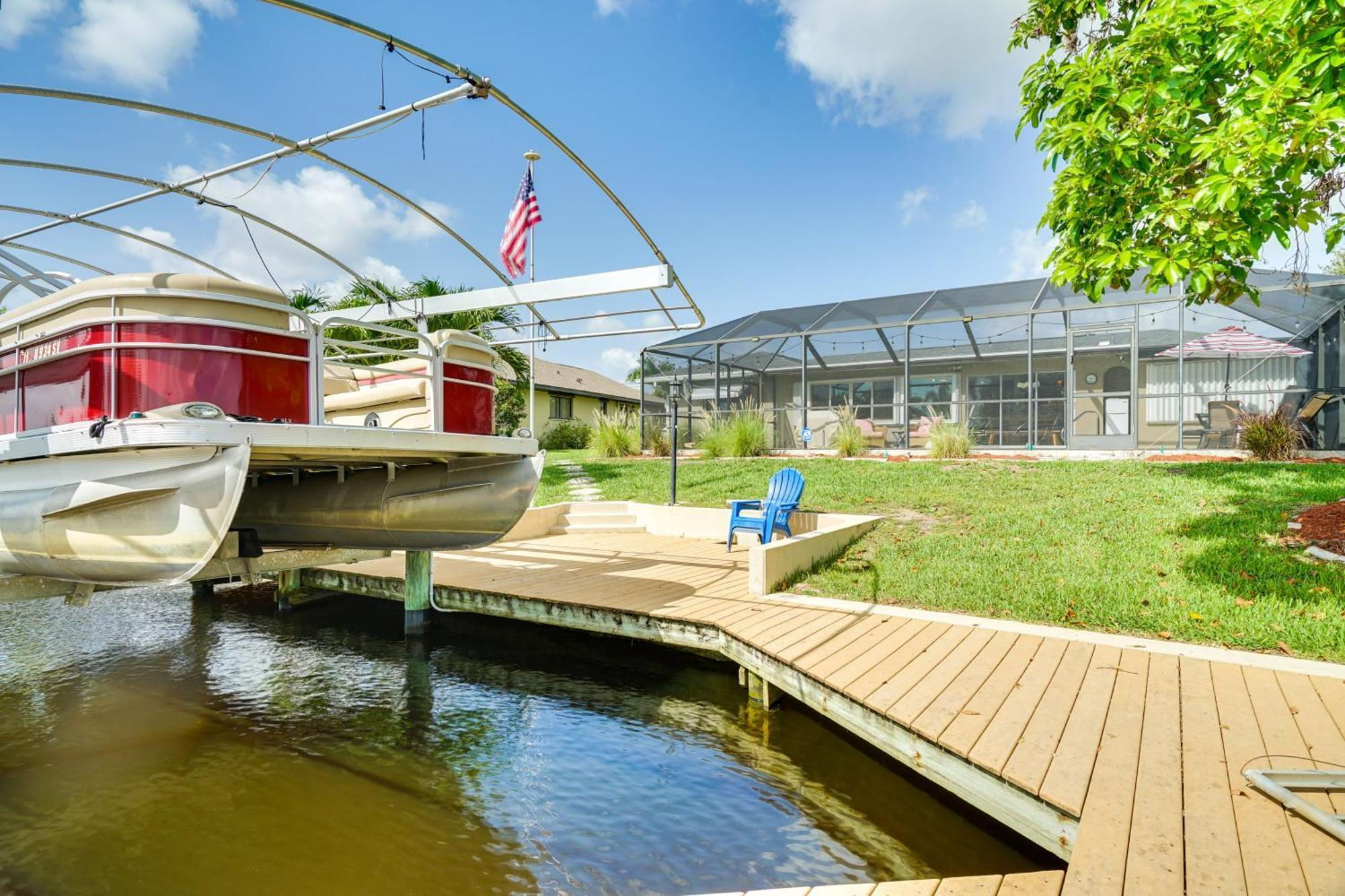 Waterfront Cape Coral Oasis With Boat Dock And Lanai! Villa Exterior photo