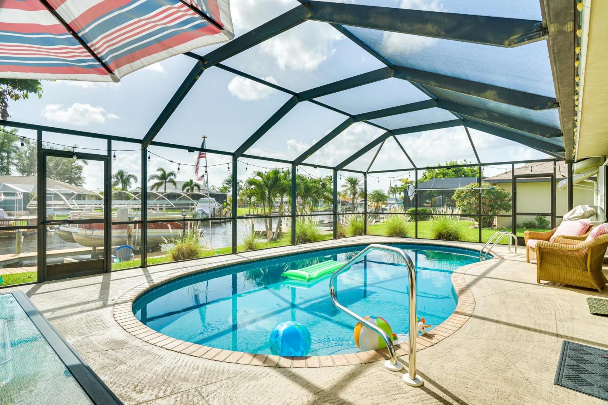 Waterfront Cape Coral Oasis With Boat Dock And Lanai! Villa Exterior photo